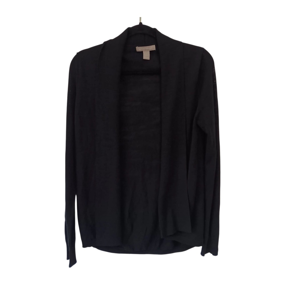Banana Republic Women's Cardigan Size S Black Open Front Lightweight Sweater